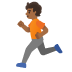 🏃🏾 person running: medium-dark skin tone display on Google